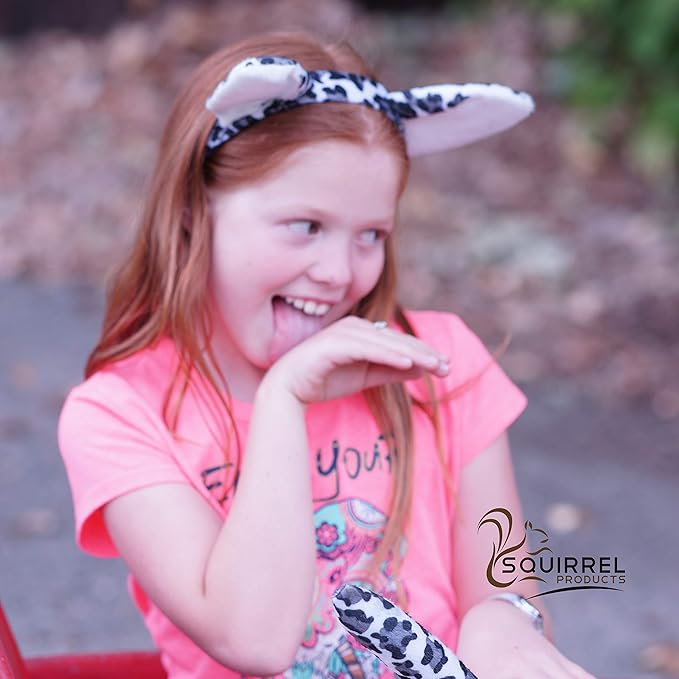 Snow Leopard Headband Ears and Tail Costume Accessory Set, One Size Fits All Ages 3+
