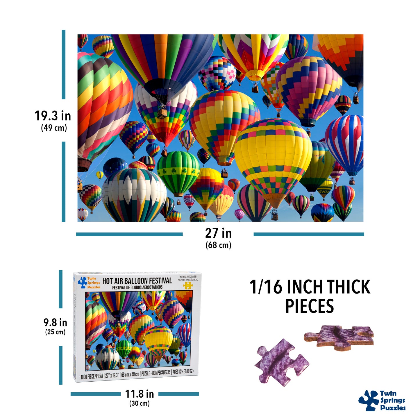 Hot Air Balloon Festival Twin Spring Goods 1000 Piece Jigsaw Puzzle 1,000 pcs