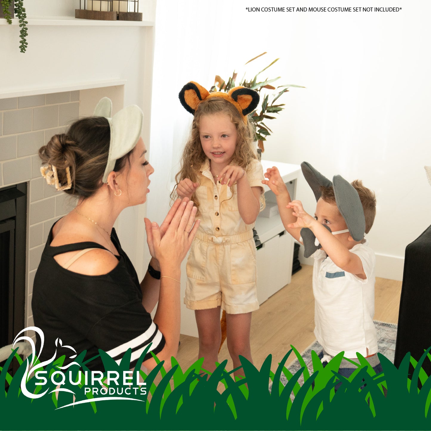 Elephant Headband Ears, Tail, and Trunk Costume Accessory Set, One Size Fits All Ages 3+