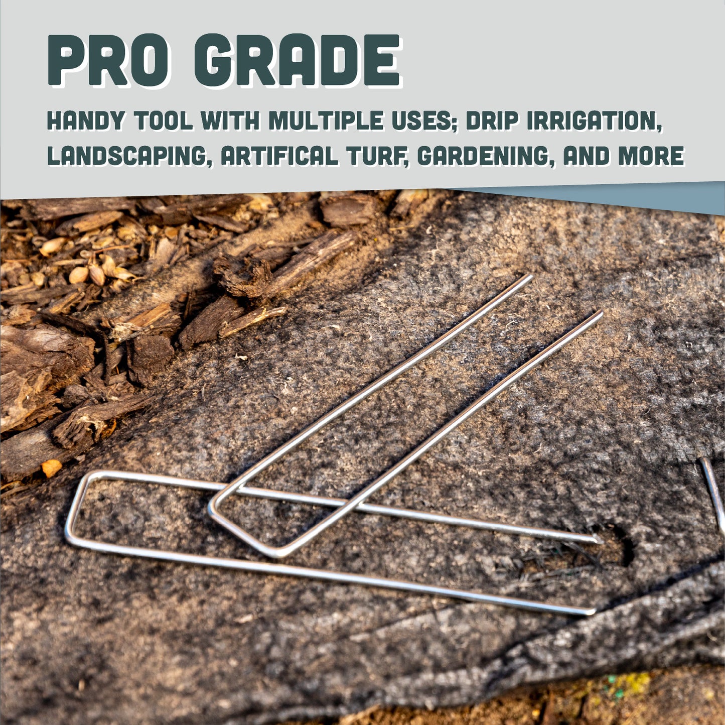 U Shape Garden Stakes Metal, 6 Inch Landscaping Staples, 11 Gauge Stakes for Landscaping Fabric, 2.9mm 15x2.5x15cm – 100 Pack