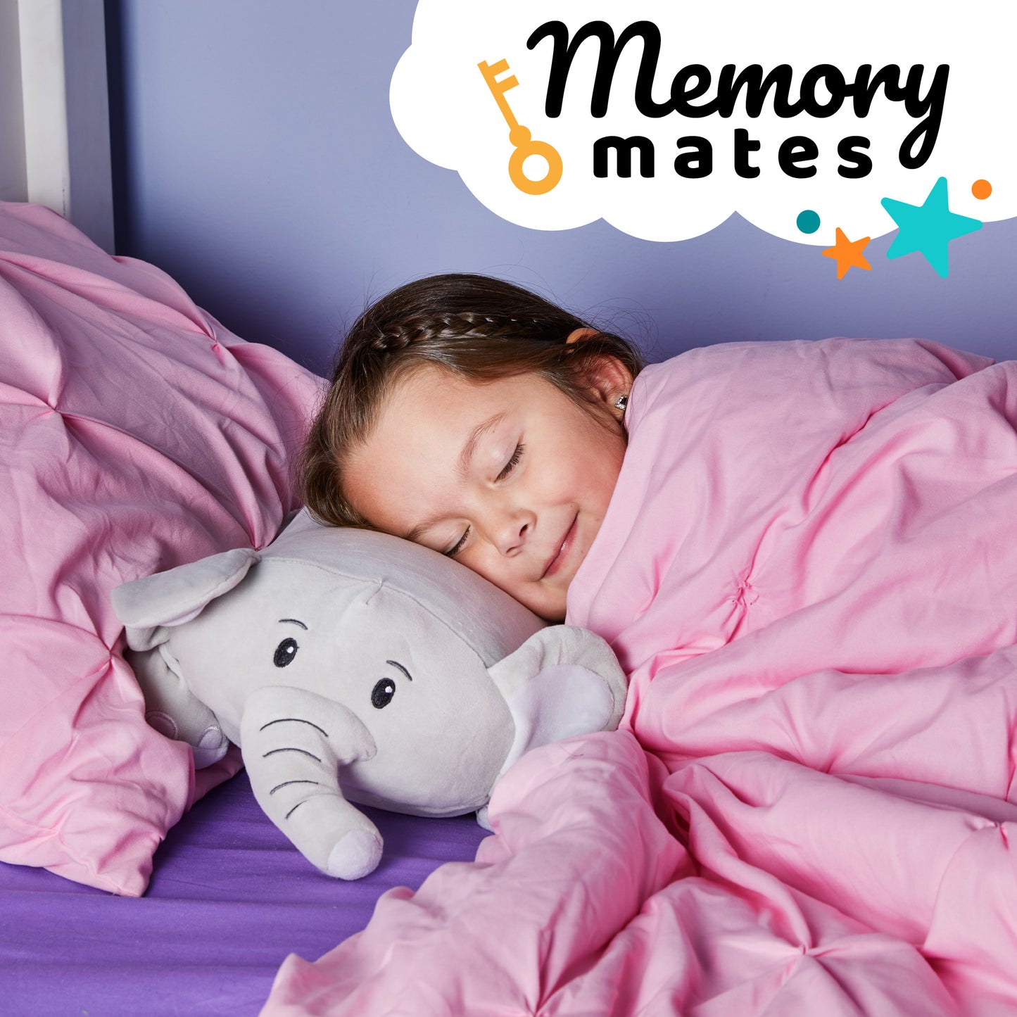 Piper The Elephant Memory Foam Pillow Plush,15” Stuffed Animal