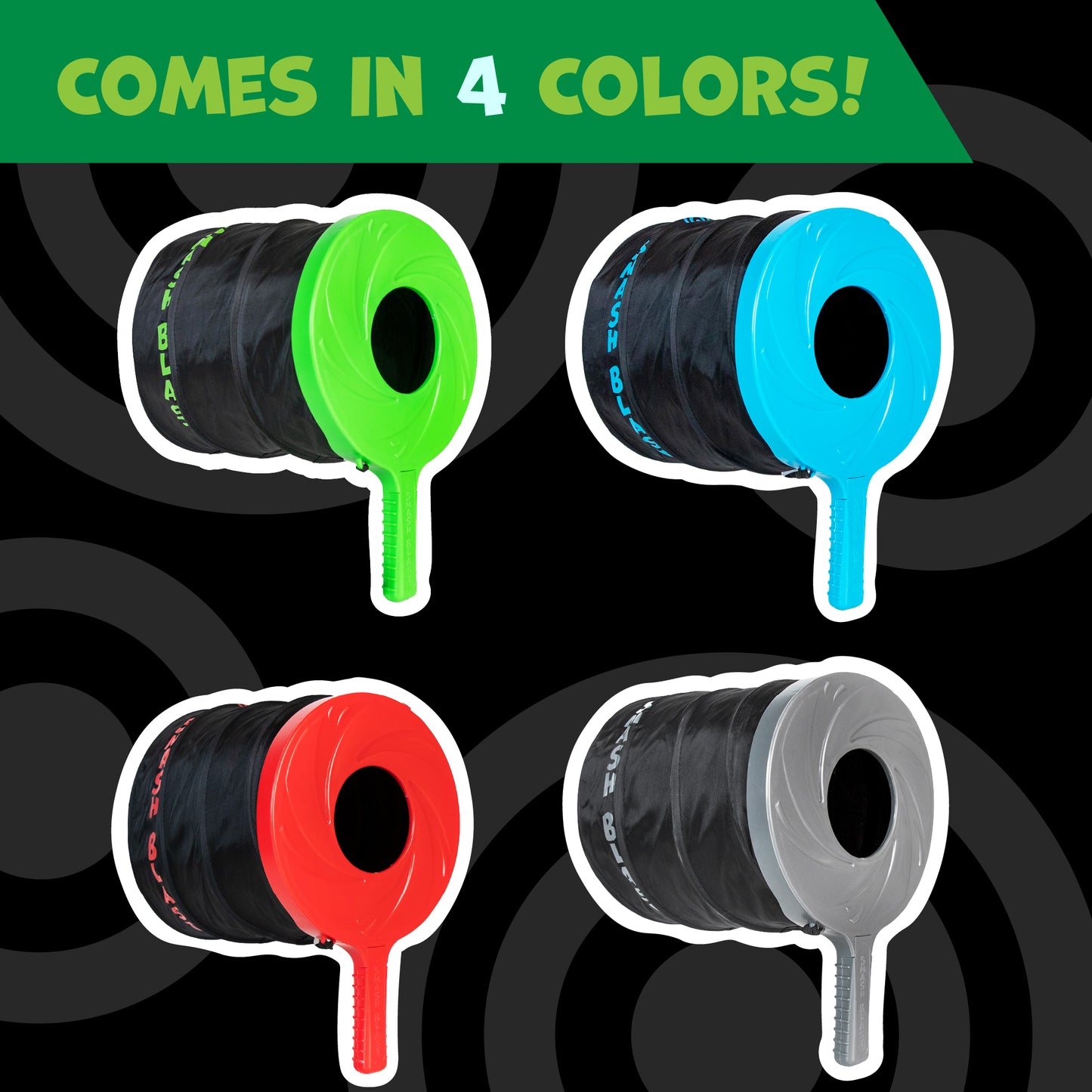 Smash Blast Pro Rapid Fire Air Cannon Vortex Blaster, Novelty Toy, Hilarious Gift for Pranks or Gags, Indoor or Outdoor Play, Fun for Kids Age 8+, Teens, Adults, Kid Safe - Green