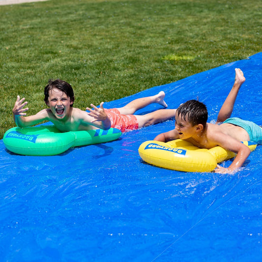 Giant Waterslide for Adults and Kids - Heavy Duty Large Slip Water Slide for Kids Backyard Outdoor Water Play Includes Inflatable Riders - 50'