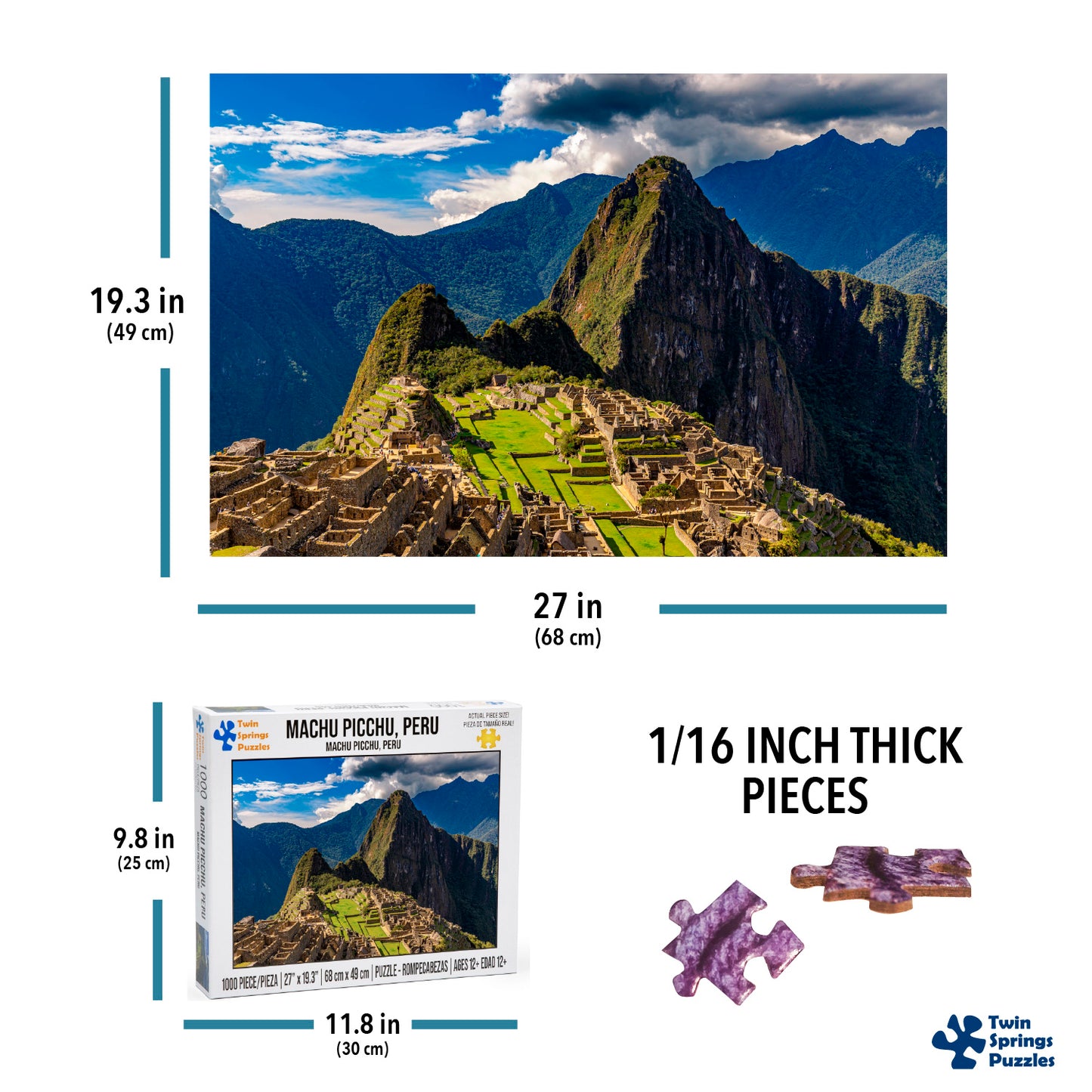 Machu Picchu Peru Twin Spring Goods 1000 Piece Jigsaw Puzzle 1,000 pcs