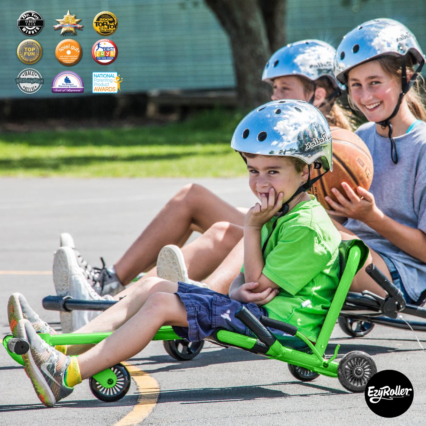 Classic Ride On Scooter for Kids Ages 4+ - Green