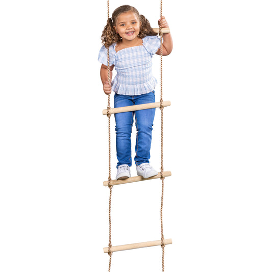 6 ft. Climbing Rope Ladder for Kids - DIY Swingset Addition for Outdoor Play Equipment