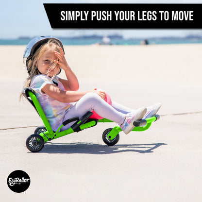 Mini - Green - Ride On For Children Age 2 To 5 Years Old Twist on Classic Scooter - Kids Move using Right-Left Leg Movements To Push Foot bar - Fun Play & Exercise for Boys & Girls