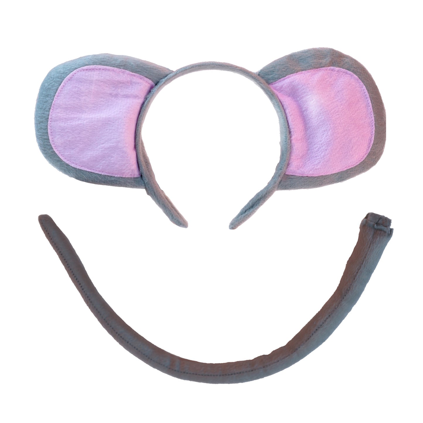 Mouse Headband Ears and Tail Costume Accessory Set, One Size Fits All Ages 3+