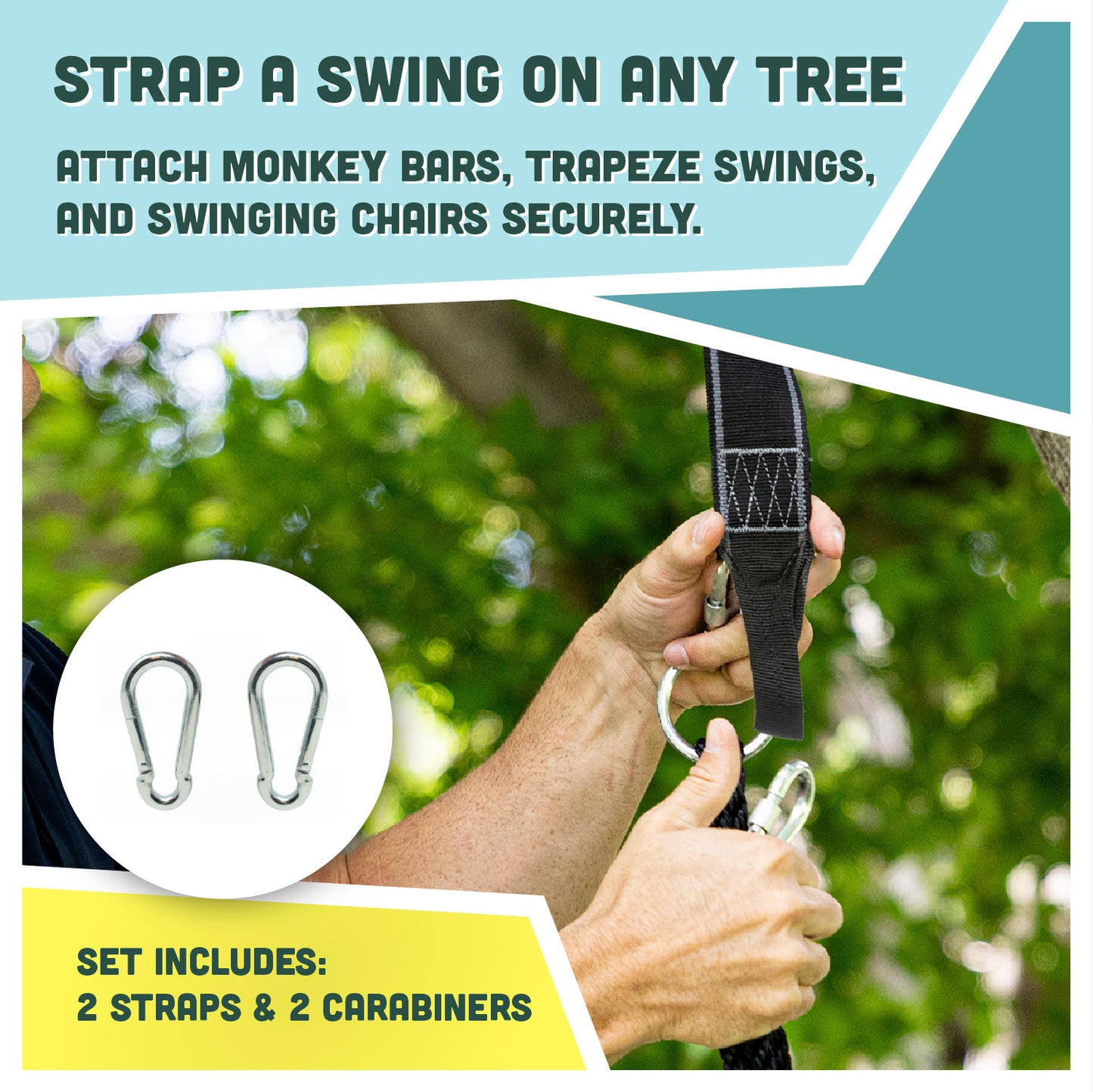 Squirrel Products Two Nylon Tree Swing Hanger Straps