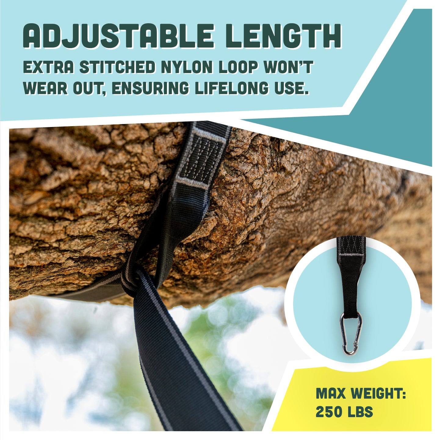 Squirrel Products Two Nylon Tree Swing Hanger Straps