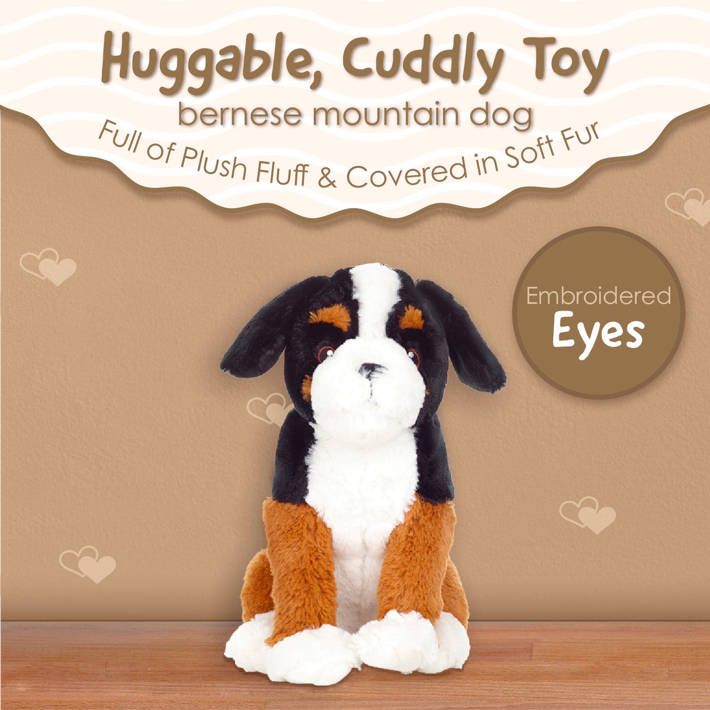 Cuddle Mates Bernese Stuffed Animal Plush Toy - 11.5 Inch