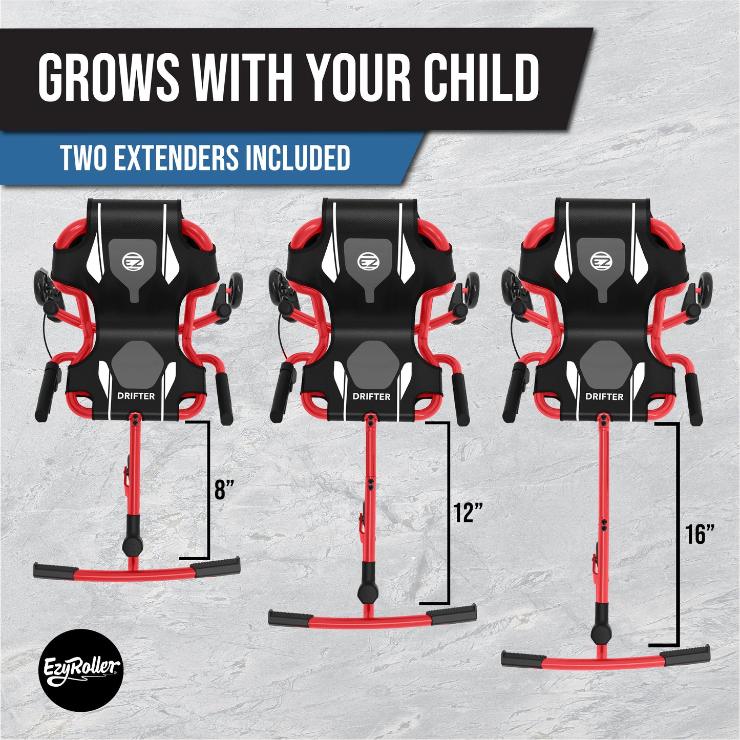 New Drifter Pro-X Ride on Toy for Kids or Adults, Ages 10 and Older Up to 200 lbs - Red