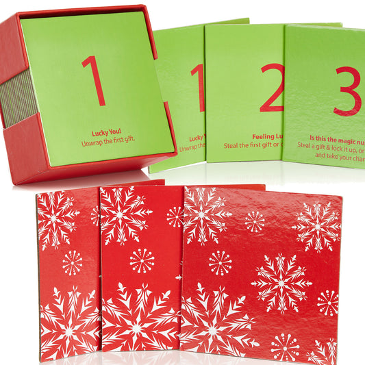 White Elephant Game Holiday Coasters - Set of 20 - Drink Coasters for Christmas Exchange Game