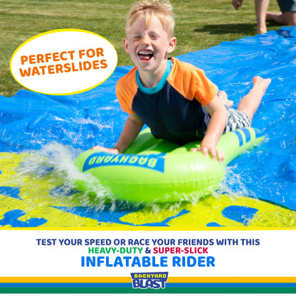 Rider, Inflatable Body Board Slide Rider and Pool Float Toy, Lime Green