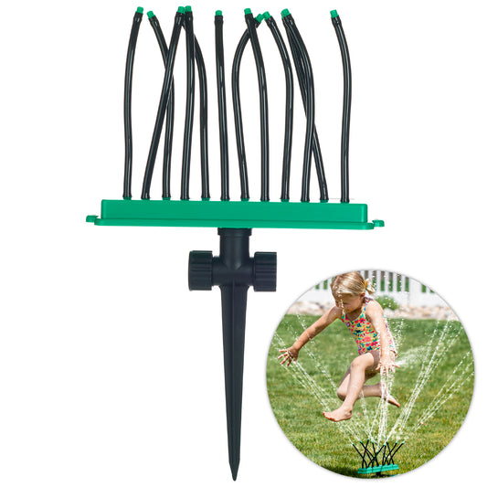 Super Soaker Lawn Sprinkler for Kids - Kids Outdoor Toys - Wire Inserts in Each Tube to Direct Water Stream