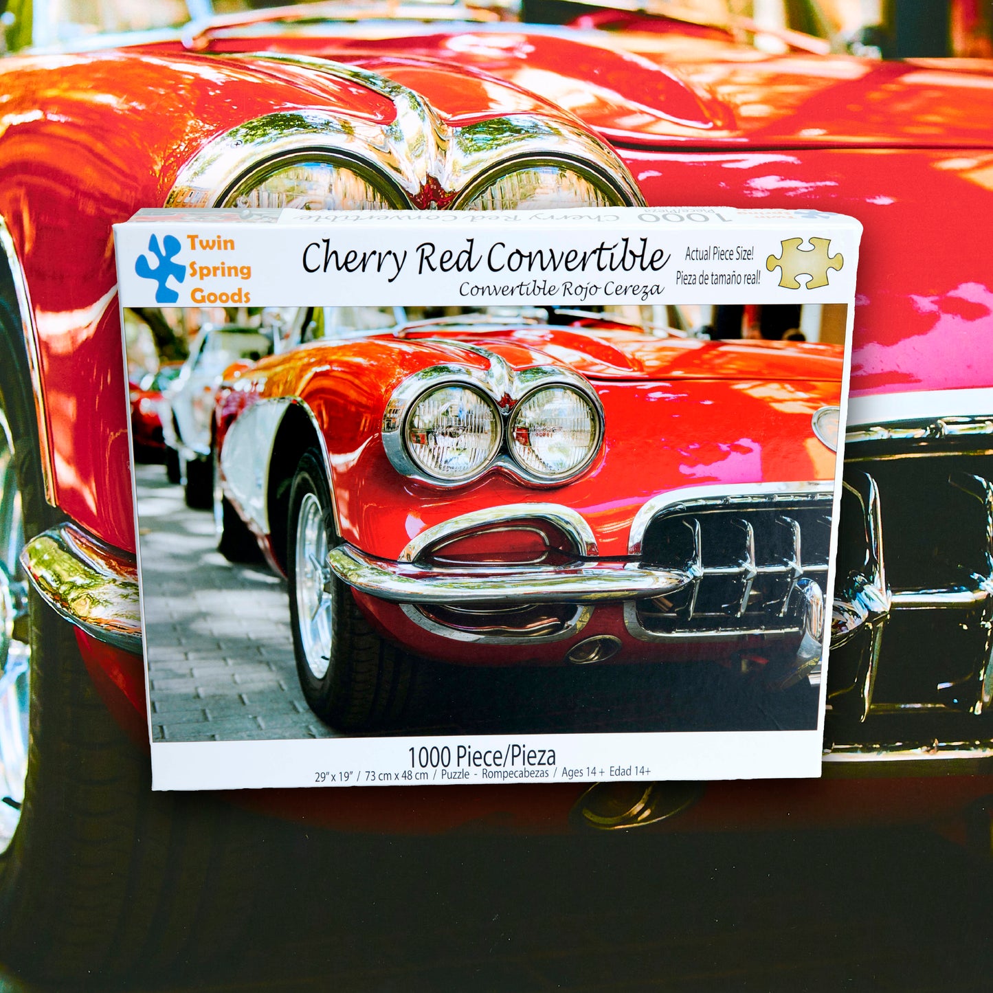 Cherry Red Convertible Twin Spring Goods 1000 Piece Jigsaw Puzzle 1,000 pcs