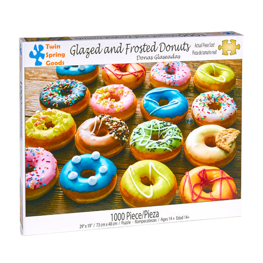 Glazed and Frosted Donuts Twin Spring Goods 1000 Piece Jigsaw Puzzle 1,000 pcs