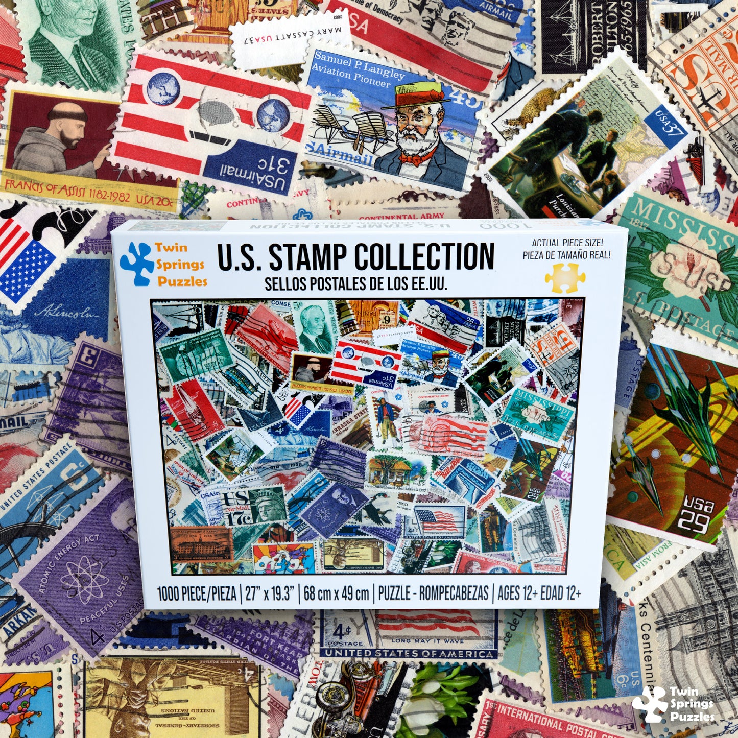 US Stamp Collection Twin Spring Goods 1000 Piece Jigsaw Puzzle 1,000 pcs