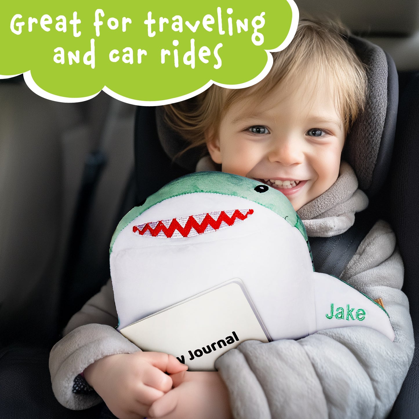 Jake The Shark Memory Foam Pillow Plush,15” Stuffed Animal