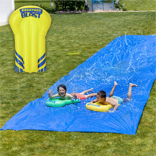 Giant Water Slide for Adults and Kids - Heavy Duty Large Slip for Kids Backyard Outdoor Water Play Slide includes Inflatable Riders - 30'