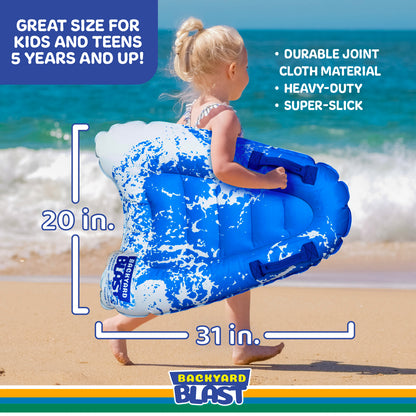 Deluxe Rider with Joint Cloth Material, Inflatable Body Board Slide Rider, 30.7" x 19.6" x 5.5"