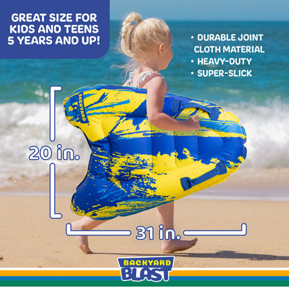 Deluxe Rider with Joint Cloth Material, Inflatable Body Board Slide Rider, 30.7" x 19.6" x 5.5"