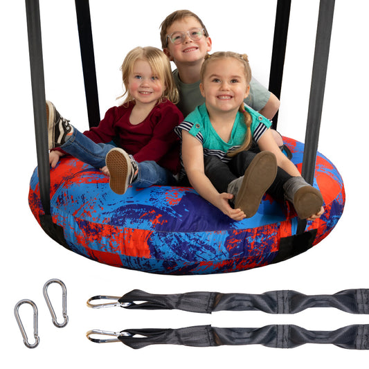 AIR Swing Giant 42” Inflatable Heavy Duty Saucer Swing Indoor Outdoor Playground, Jungle Gym, or Tree