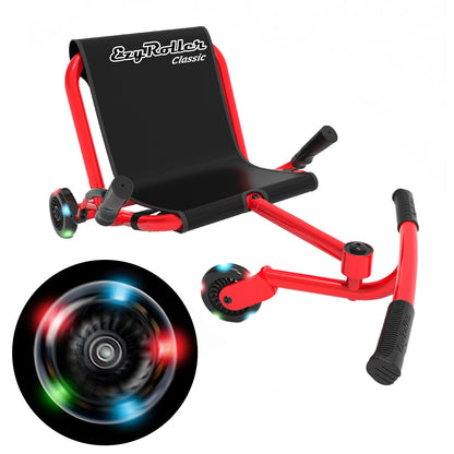 Classic Ride On Scooter and Go Kart for Kids Ages 4+ - Red LED Limited Edition