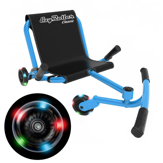 Classic Ride On Scooter and Go Kart for Kids Ages 4+ - Blue LED Limited Edition