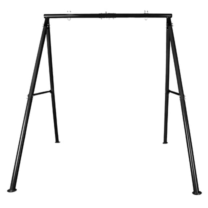 Swing Set Frame and Assembly Hardware, Outdoor Playground Equipment for Kids, Safe & Durable Metal Swing Stand - Black