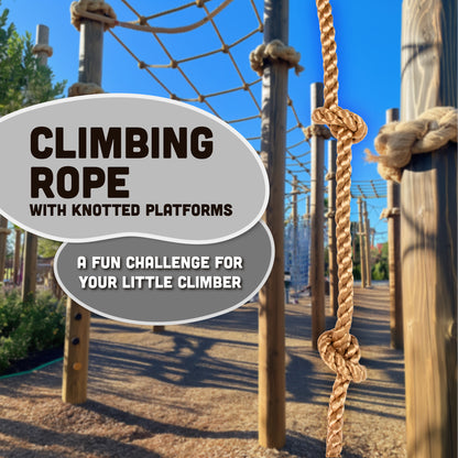 Kids Climbing Rope and Rock Holds Bundle, Easy Setup for Playgrounds, Tree Houses, Obstacle Courses, and Indoor/Outdoor Fun