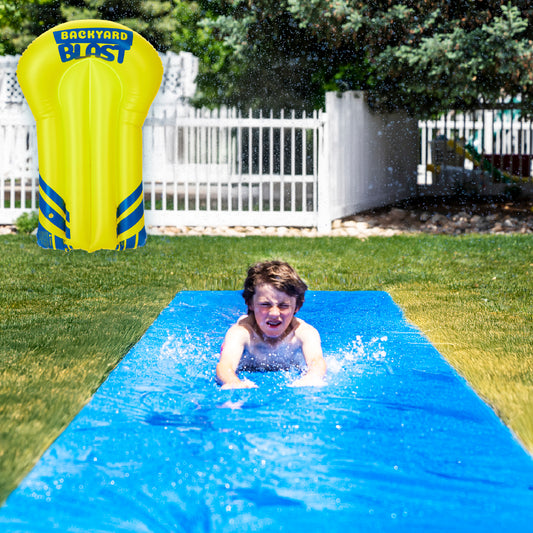 Giant Water Slide for Adults and Kids - Heavy Duty Large Slip for Kids Backyard Outdoor Water Play Slide Includes Inflatable Riders - 20'