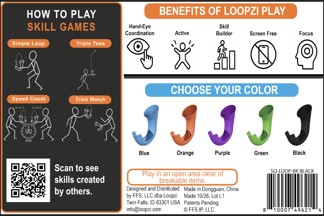 LoopZi™ The Original Skill Toy - Master the loop | Catch - Launch - Repeat with Style