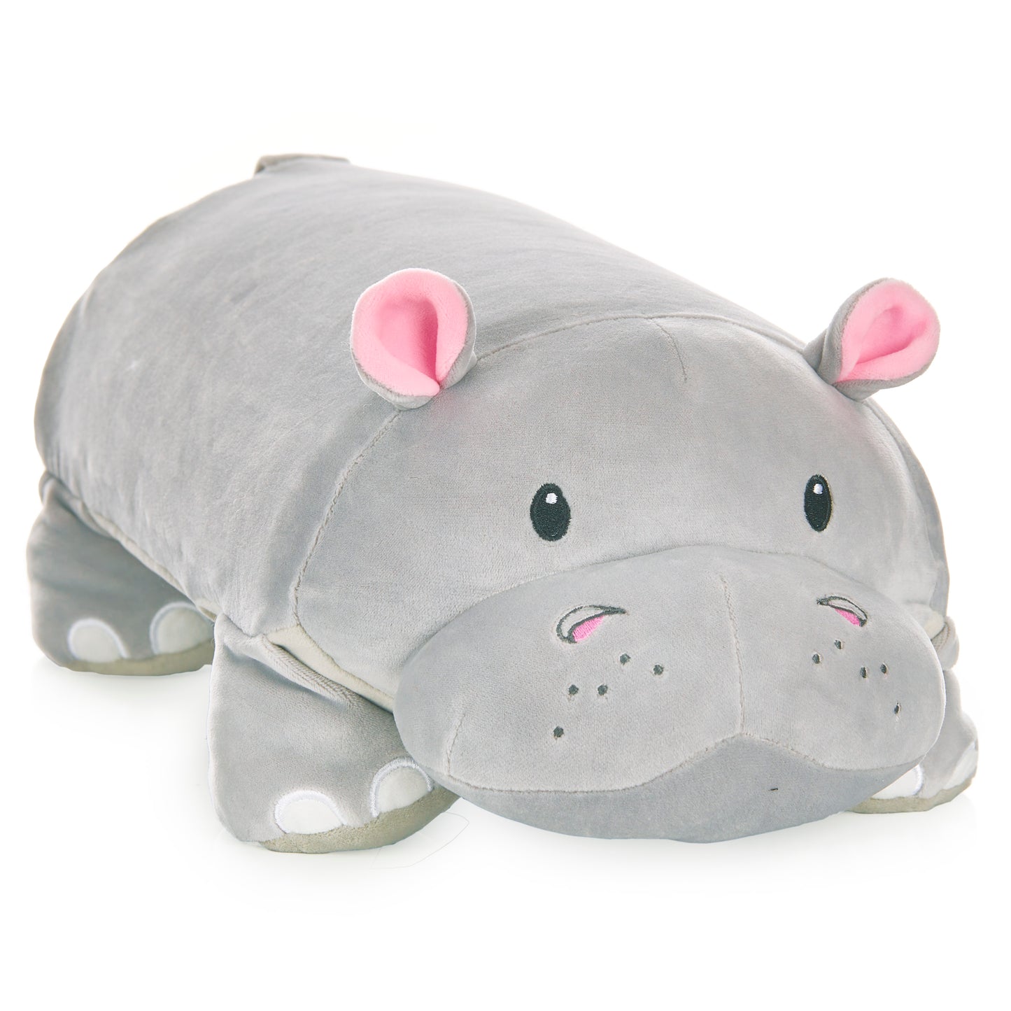 Gloria The Hippo Memory Foam Pillow Plush, 15” Stuffed Animal