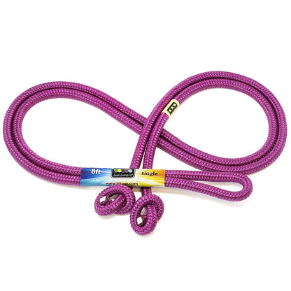 8' Foot Single Jump Rope for Kids Women and Men - Active Outdoor Youth Fitness Excersing Equipment - Braided Nylon Gym Accessories