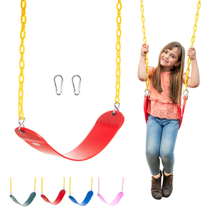 Squirrel Products Heavy Duty Strap Swing Seat - Playground Swing Seat Replacement and Carabiners for Easy Install